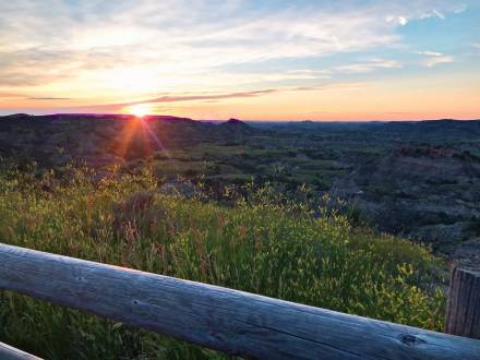 Roosevelt National Park at sunset