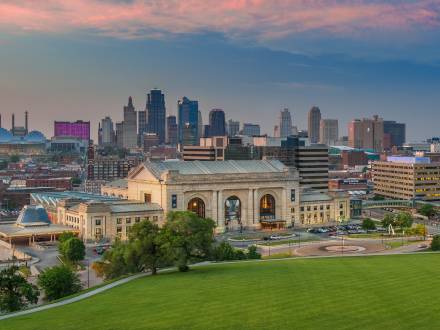 Union Station and Kansas City Skyline
